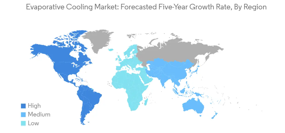 Market Analysis of Evaporative Cooling Market: Forecasted Growth Rate by Region